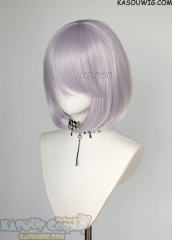 S-6 SP38 silver lilac short bob wig with long bangs
