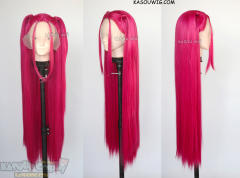 Lace Front>> Mira 100cm long ponytails pink wig