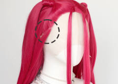Lace Front>> Mira 100cm long ponytails pink wig