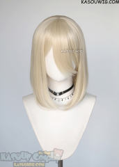 M-1/ SP17 BanG Dream ! Misumi Uika light cream blonde long bob cosplay wig. shouder length