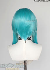 M-4 short bob Miku turquoise blue color wig with 60cm long layered side bangs