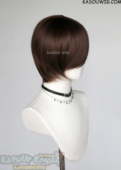 S-2 / KA028 Bistre Brown hort bob smooth wig with long bangs
