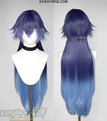 Genshin Impact Flins 95cm long blue ombre wig