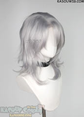 Genshin Impact Rerir shoulder-length messy silver gray wig