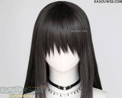 90cm Puella Magi Madoka Magica Akemi Homura dark gray long straight wig