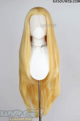Lace Front>> Dungeon Meshi Marcille Donato 100cm long straight blonde wig