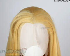 Lace Front>> Dungeon Meshi Marcille Donato 100cm long straight blonde wig