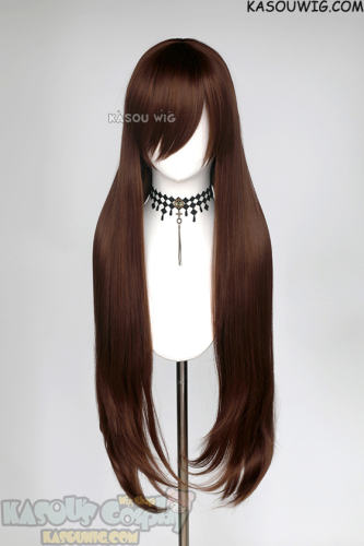 L-4 KA027 100cm/39.5" long straight Coffee Brown versatile wig