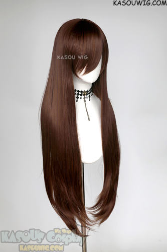 L-4 KA027 100cm/39.5" long straight Coffee Brown versatile wig