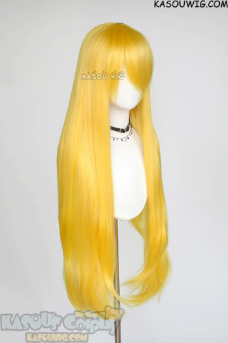 L-4 SP35 100cm/39.5" long straight Bright Yellow versatile wig