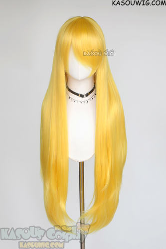 L-4 SP35 100cm/39.5" long straight Bright Yellow versatile wig