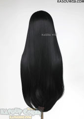 Yomi no Tsugai Asa 90cm long straight side-parted black wig