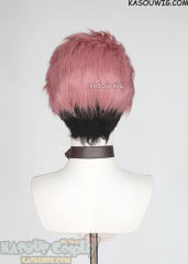 Lace Front>> JJK Jujutsu Kaisen Yuji Itadori pink brown split undercut cosplay wig