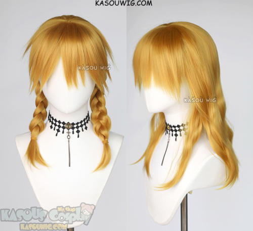 Yomi no Tsugai Gabby medium golden braided cosplay wig