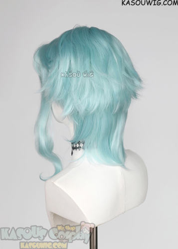 Genshin Impact Dottore short mint cosplay wig