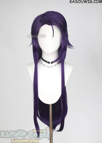 TFC Jester 90cm long side-parted purple straight cosplay wig
