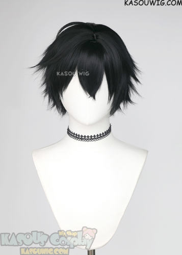 Honkai: Star Rail Dan Heng short black layered cosplay wig