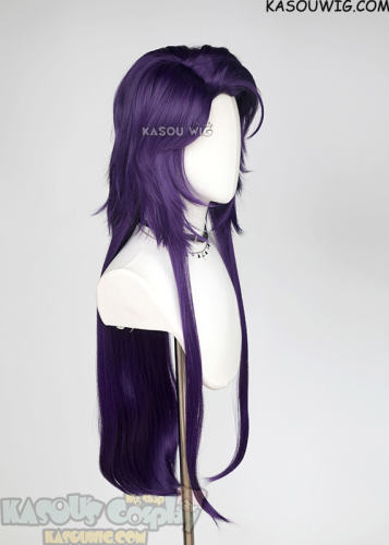 TFC Jester 90cm long side-parted purple straight cosplay wig