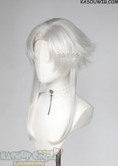 TFC Pierrot middle-parted flippy silver white wig