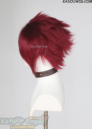 S-5 KA043 31cm/12.2" short Carmine Red spiky layered wig