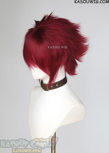 S-5 KA043 31cm/12.2" short Carmine Red spiky layered wig