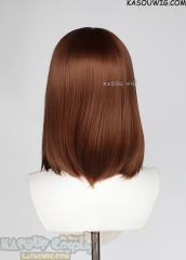 M-LITE-1 KA026 Walnut Brown shoulder length bob wig with short bangs