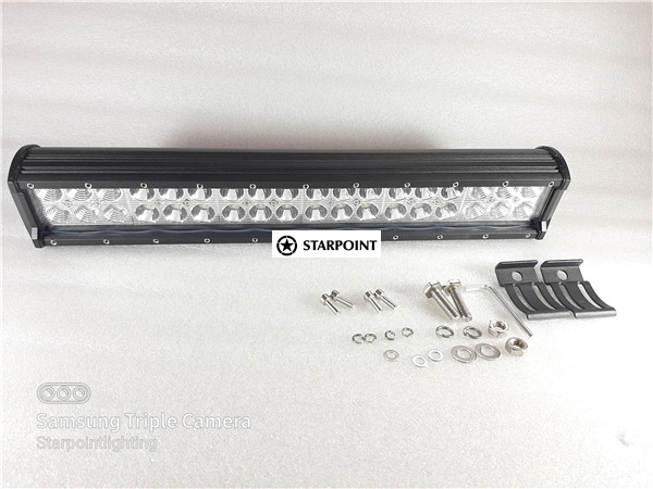 Starpoint 17 Inch LED Driving Light Bar Kits, 4X4 Offroad Driving Light Bar + Number plate bracket + Wire harness