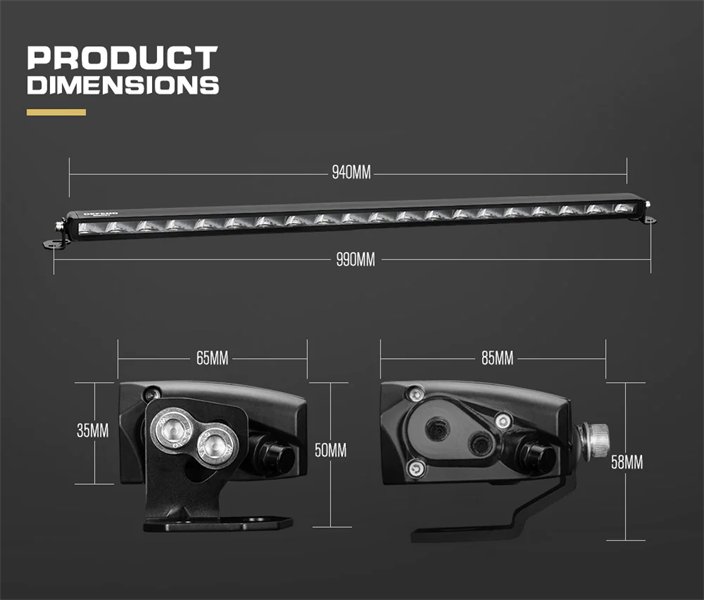 Defend Indust 38inch LED LIGHT BAR 1 Lux @ 720M IP68 Rating 9,045 Lumens - 5 years warranty