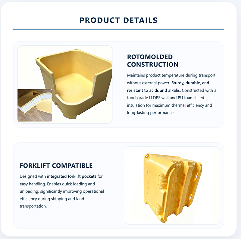 Rotomolded Construction and Forklift Compatible Design