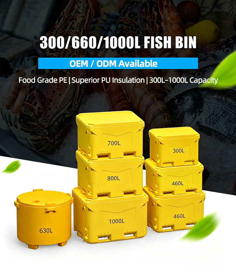 Boright 660L round fish bin with full range 300L-1000L