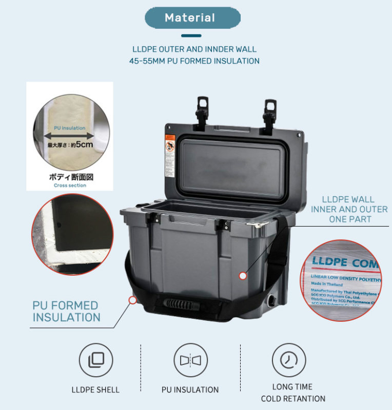 17QT Rotomolded Cooler | Hard Ice Chest & Ice Box | OEM Manufacturer