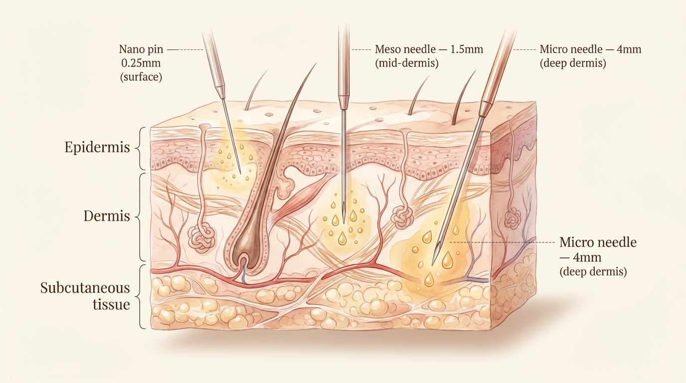 Mesotherapy injection depth