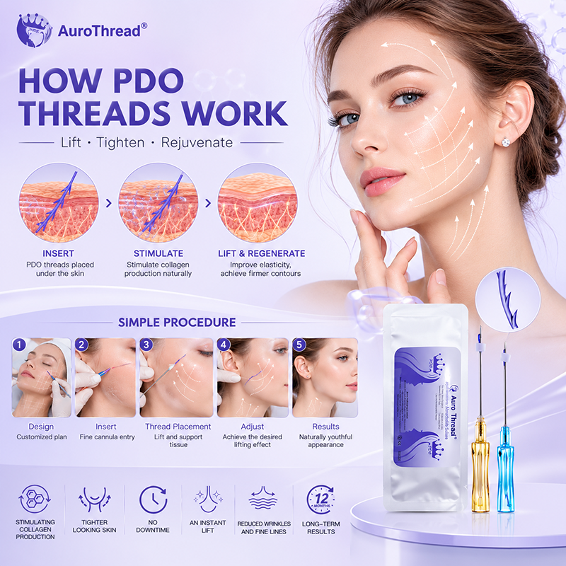 PDO thread lift procedure step by step diagram