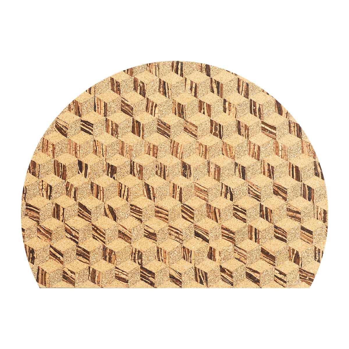 Semicircle Natural Cork heat Insulated Placemats