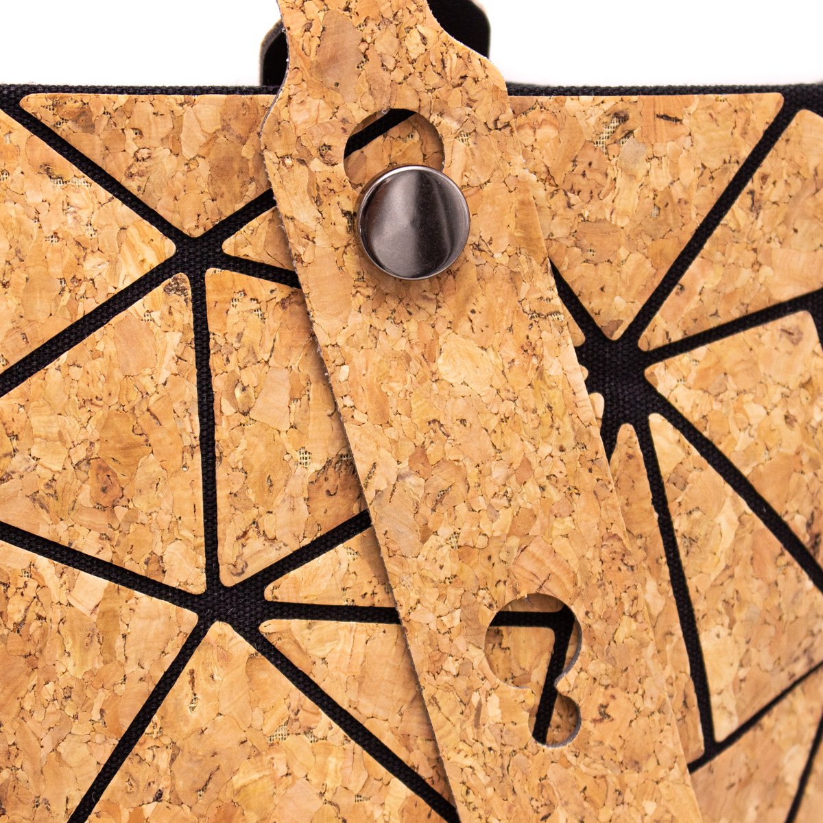 Geometric Cork Tote Handbag