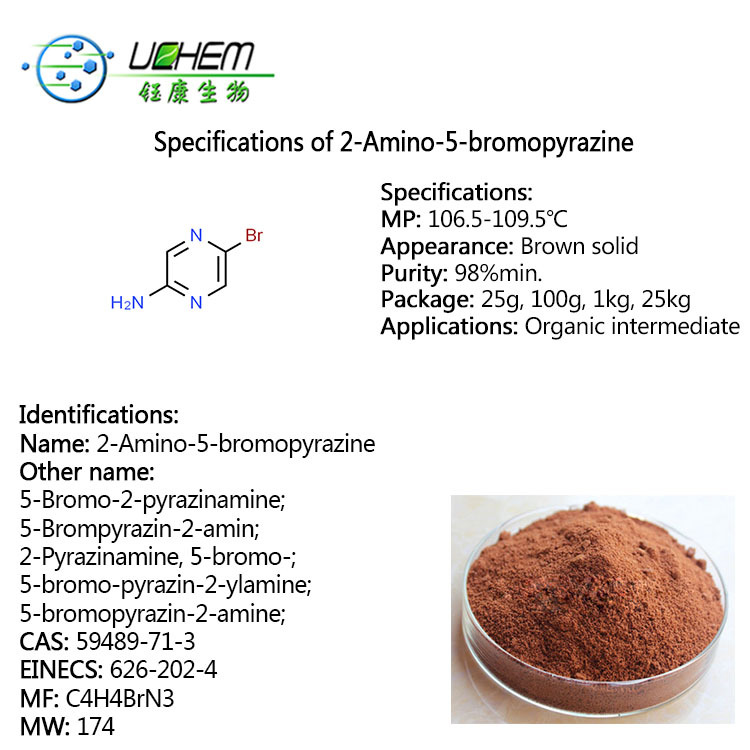 High quality 2-Amino-5-bromopyrazine with steady supply cas 59489-71-3