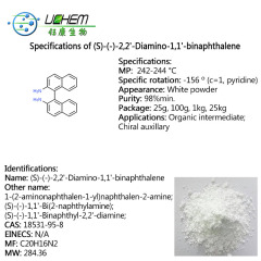 Hot sell cheap price (S)-1,1'-Binaphthyl-2,2'-diamine CAS 18531-95-8 with steady supply