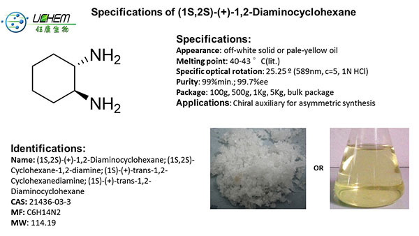 Wholesale Price (1S,2S)-(+)-1,2-Diaminocyclohexane CAS: 21436-03-3 in stock