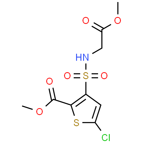 Hot sell 5-Chloro-3-[N-(methoxy-carbonyl-methyl)sulfamoyl]-2-thiophene carboxylic acid methyl ester CAS 906522-87-0