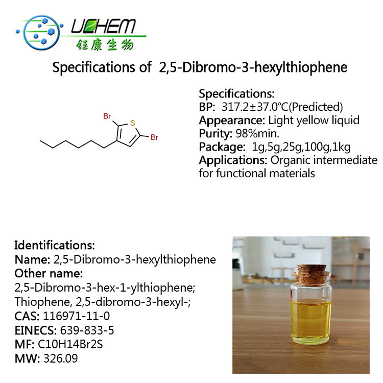Factory Supply 2,5-Dibromo-3-hexylthiophene With Best Price cas 116971-11-0
