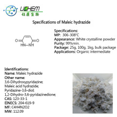 Factory supply 99% Maleic hydrazide powder CAS 123-33-1 with cheap price