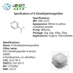 High purity DMAP 98% 4-Dimethylaminopyridine CAS 1122-58-3 in stock