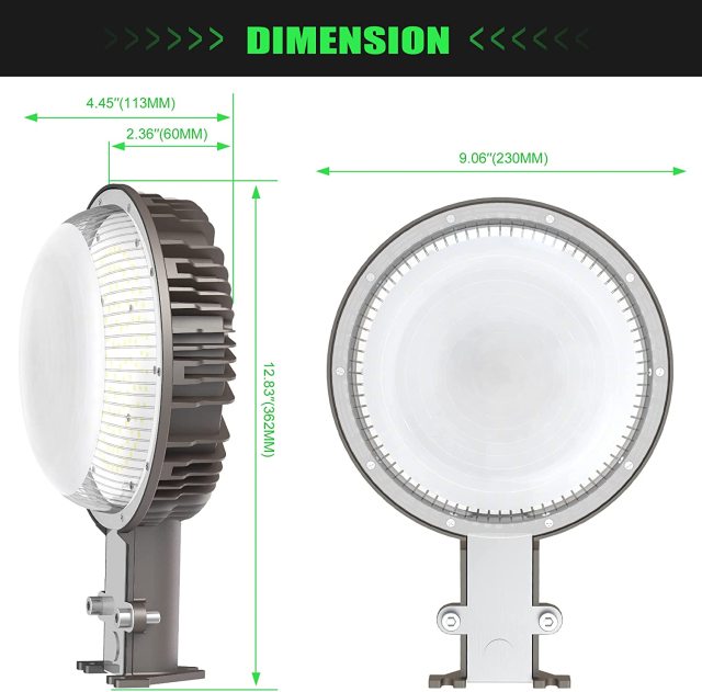 Ngtlight® 100W LED Barn Light 12000LM 5000K IP65 Waterproof Wall Mount-600W MH Replacement