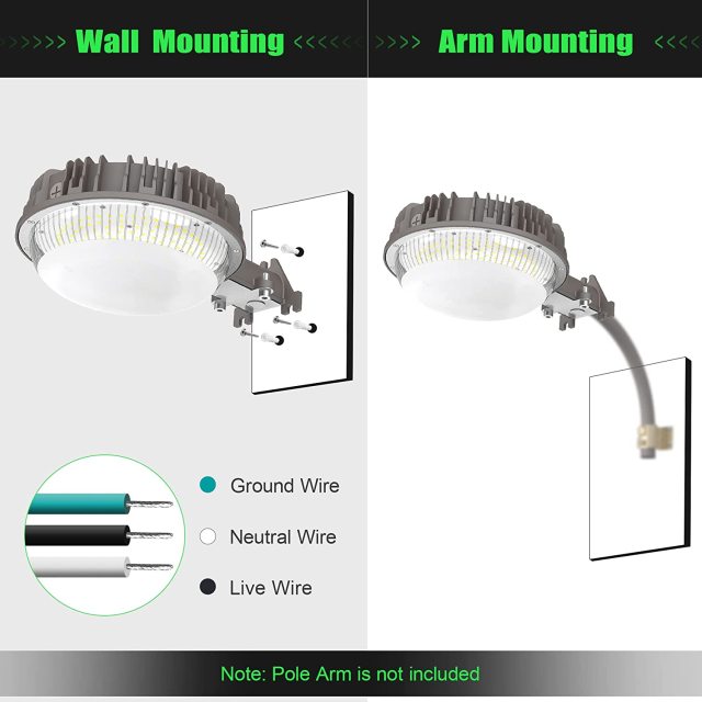 Ngtlight® 120W LED Barn Lights 15000LM 5000K 700W MH Replacement IP65 Outside LED Exterior Farm Lights Fixture