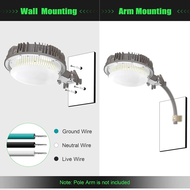 Ngtlight® 100W LED Barn Light 12000LM 5000K IP65 Waterproof Wall Mount-600W MH Replacement
