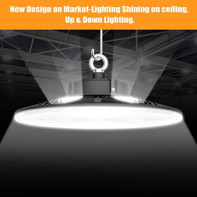 Ngtlight® 150W LED High Bay Light 22500lm 5000K Dimmable IP65 LED Warehouse Lights Commercial Workshop Garage Factory Lowbay Lighting Fixture