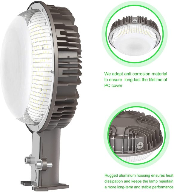 Ngtlight® 80W LED Barn Light 9600LM IP65 5000K Daylight Wall Mount Exterior Farm Light Fixture