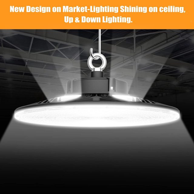 Ngtlight® 200W LED High Bay Light 30000LM (800W HID/HPS Equiv) Full Screen Design Dimmable IP65 5000K Commercial Warehouse Lighting Fixture