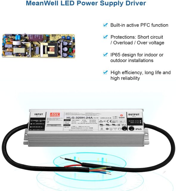 Ngtlight® 300W LED Retrofit Kits AC100-480V(1200W MH/HPS Equivalent) 43500LM E39 Mogul Base ETL DLC 5700K