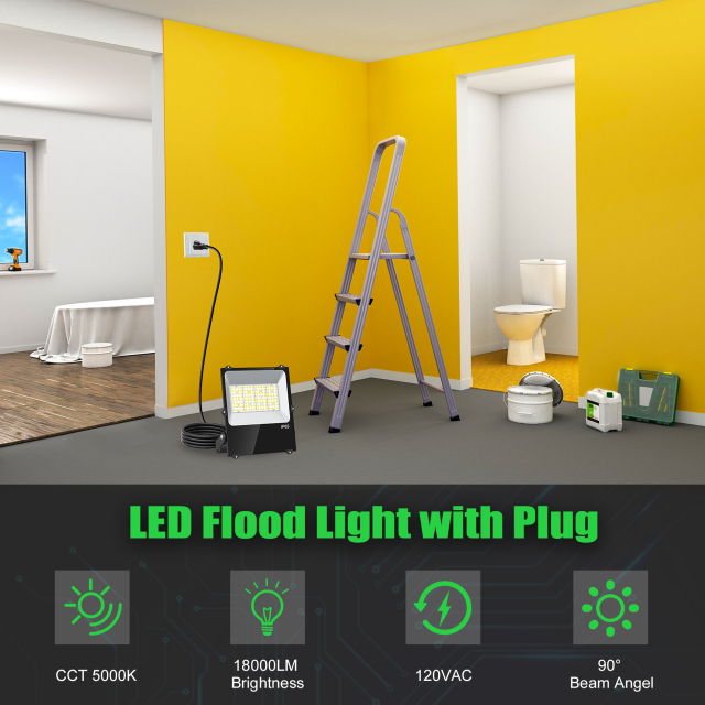 Ngtlight® 300W LED Flood Light Outdoor IP65 Waterproof 120 Degree Beam Angle 5 Years Warranty